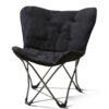 Mainstays Micro Suede Fabric Butterfly Folding Chair, Black