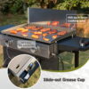 MF Studio 33,000 BTU Portable Propane Tabletop Griddle with 3 Burners