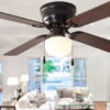 Mainstays 42 inch Hugger Indoor Ceiling Fan with Light Kit, Black, 4 Blades, Reverse Airflow Mainstays 42 inch Hugger Indoor Ceiling Fan with Light Kit, Black, 4 Blades, Reverse Airflow