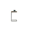Mainstays C-Shape Metal End Table, Canyon Walnut Finish