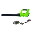 Greenworks 24V 330 CFM 100 MPH Axial Leaf Blower with 2Ah Battery and Charger, 2403502
