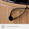 My Texas House Emma Wood and Cane TV Stand for TVs up to 65 inches, Light Oak, 5 minute Assembly