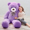 MorisMos Giant Teddy Bear 4ft Stuffed Animal Plush Toy, Lavender