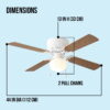 Mainstays 42" Hugger Metal Indoor Ceiling Fan with Light, White, 4 Blades, LED Bulb, Reverse Airflow Mainstays 42" Hugger Metal Indoor Ceiling Fan with Light, White, 4 Blades, LED Bulb, Reverse Airflow
