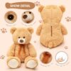 MorisMos Giant Teddy Bear 35.4'' Soft Stuffed Animal Big Bear Plush Toy, Tan MorisMos Giant Teddy Bear 35.4'' Soft Stuffed Animal Big Bear Plush Toy, Tan
