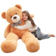 MorisMos Giant Teddy Bear 4ft Stuffed Animal Soft Big Bear Plush Toy, Orange