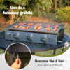 MF Studio 33,000 BTU Portable Propane Tabletop Griddle with 3 Burners