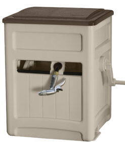 Suncast 225 ft. Smart Trak Hideaway Hose Reel with Storage Bin, Light Taupe