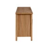 My Texas House Emma Wood and Cane TV Stand for TVs up to 65 inches, Light Oak, 5 minute Assembly