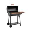 Royal Gourmet CC1830V 30" Barrel Charcoal Grill with Wood-Painted Side Table and Front Table