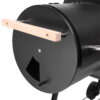 ZOKOP Portable Steel Charcoal BBQ Grill and Offset Smoker Outdoor for Camping, Black