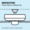 Mainstays 42 inch Hugger Indoor Ceiling Fan with Light Kit, Black, 4 Blades, Reverse Airflow Mainstays 42 inch Hugger Indoor Ceiling Fan with Light Kit, Black, 4 Blades, Reverse Airflow