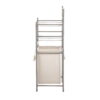 Mainstays 2 Shelves 10 lb Capacity Steel Storage Shelf Unit with Hamper, Satin Nickel Finish