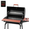 Royal Gourmet CC1830V 30" Barrel Charcoal Grill with Wood-Painted Side Table and Front Table