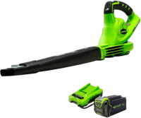 Greenworks 40V 135 CFM Cordless Leaf Blower/Sweeper w/4.0 Ah Battery, 24212