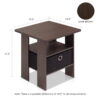 Furinno Petite End Table - Set of 2, Espresso Furinno Petite End Table - Set of 2, Espresso