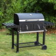 MF Studio 34'' Charcoal Grill Extra Large Portable BBQ Grill, Black
