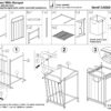 Mainstays 2 Shelves 10 lb Capacity Steel Storage Shelf Unit with Hamper, Satin Nickel Finish