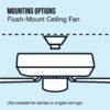 Mainstays 42" Hugger Metal Indoor Ceiling Fan with Light, White, 4 Blades, LED Bulb, Reverse Airflow Mainstays 42" Hugger Metal Indoor Ceiling Fan with Light, White, 4 Blades, LED Bulb, Reverse Airflow