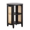 Better Homes & Gardens Springwood Caning Side Table, Charcoal Finish