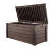 Keter Westwood Outdoor Deck Storage Box for Yard Tools, 150 gal, Espresso, Resin