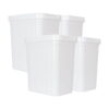 Mainstays 7.6 gal Plastic Kitchen Trash Can, White, 4 Pack