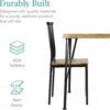 Best Choice Products 5-Piece Metal and Wood Indoor Modern Rectangular Dining Table Furniture Set for Kitchen, Dining Room, Dinette, Breakfast Nook w/ 4 Chairs - Brown