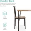 Best Choice Products 5-Piece Metal and Wood Indoor Modern Rectangular Dining Table Furniture Set for Kitchen, Dining Room, Dinette, Breakfast Nook w/ 4 Chairs - Drift Brown