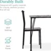 Best Choice Products 5-Piece Metal and Wood Indoor Modern Rectangular Dining Table Furniture Set for Kitchen, Dining Room, Dinette, Breakfast Nook w/ 4 Chairs - Gray