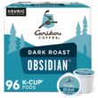 Caribou Coffee Obsidian, Single-Serve Keurig K-Cup Pods, Dark Roast Coffee, 24 Count (Pack of 4)