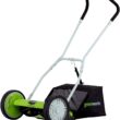Greenworks 16-Inch Reel Lawn Mower with Grass Catcher 25052,Black/Green, 47