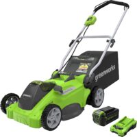 Greenworks 40V 16 Cordless Electric Lawn Mower 4.0Ah Battery and