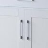 Hodedah Kitchen Island with Spice Rack, Towel Rack & Drawer, White with Beech Top, 15.5 x 35.5-44.9 x 35.2 inches Hodedah Kitchen Island with Spice Rack, Towel Rack & Drawer, White with Beech Top, 15.5 x 35.5-44.9 x 35.2 inches