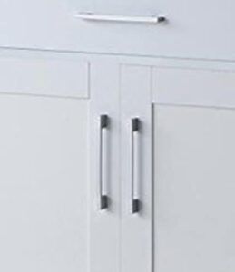 Hodedah Kitchen Island with Spice Rack, Towel Rack & Drawer, White with Beech Top, 15.5 x 35.5-44.9 x 35.2 inches Hodedah Kitchen Island with Spice Rack, Towel Rack & Drawer, White with Beech Top, 15.5 x 35.5-44.9 x 35.2 inches