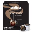 Lavazza Espresso Italiano Single-Serve Coffee K-Cups for Keurig Brewer, Medium Roast, Espresso Italiano ,100% Arabica, Value Pack, 32 Count