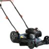 SENIX Gas Lawn Mower, 21-Inch, 140 cc 4-Cycle Briggs & Stratton Engine, 2-in-1 Push Lawnmower, 6-Position Height Adjustment with 11-Inch Rear Wheels, LSPG-M6, Blue