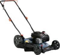 SENIX Gas Lawn Mower, 21-Inch, 140 cc 4-Cycle Briggs & Stratton Engine, 2-in-1 Push Lawnmower, 6-Position Height Adjustment with 11-Inch Rear Wheels, LSPG-M6, Blue