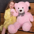 MorisMos Giant Teddy Bear 39.3'' Stuffed Animal Soft Big Bear Plush Toy, Pink