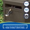 Suncast 225 ft. Smart Trak Wicker Garden Hose Reel Guide and Hideaway, Java Brown