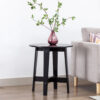 Mainstays Round Wood Side Table, Black Mainstays Round Wood Side Table, Black