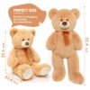 MorisMos Giant Teddy Bear 35.4'' Soft Stuffed Animal Big Bear Plush Toy, Tan MorisMos Giant Teddy Bear 35.4'' Soft Stuffed Animal Big Bear Plush Toy, Tan