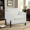 Desert Fields Sherpa Chair with Wood Legs, Cream