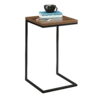 Mainstays C-Shape Metal End Table, Canyon Walnut Finish