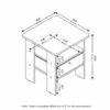 Furinno 2 Petite End Table Bedroom Night Stand - Set of Two, Gray/Black