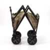 Seina 150lb Capacity Folding Steel Outdoor Utility Wagon Cart, Khaki/Green