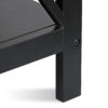 HomGarden 2 Pack 3-Tier End Table Square Wood Sofa Side Table, Black