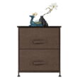 Zimtown Nightstand with 2 Drawers - Bedside Furniture & Accent End Table Chest Brown