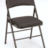 Mainstays Deluxe Fabric Padded Folding Chair, Black, 1 Count