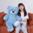 MorisMos Giant Teddy Bear 35.4'' Soft Stuffed Animal Big Bear Plush Toy, Blue