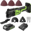 Greenworks 24V Cordless Multi-Tool, Oscillating Tool 18,000 OPM for Cutting/Nailing/Scraping/Sanding with 6 Variable Speed Control, 2.0Ah Battery and Charger